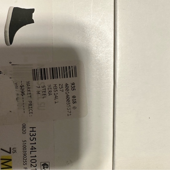 Vince Nira, steel gray, high-top, slip-on soft suede sneakers - new in-box - Picture 3 of 4